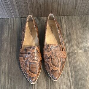 Dr. Scholls Brown Snakeskin Loafers for Women SZ 7.5 NWOT
